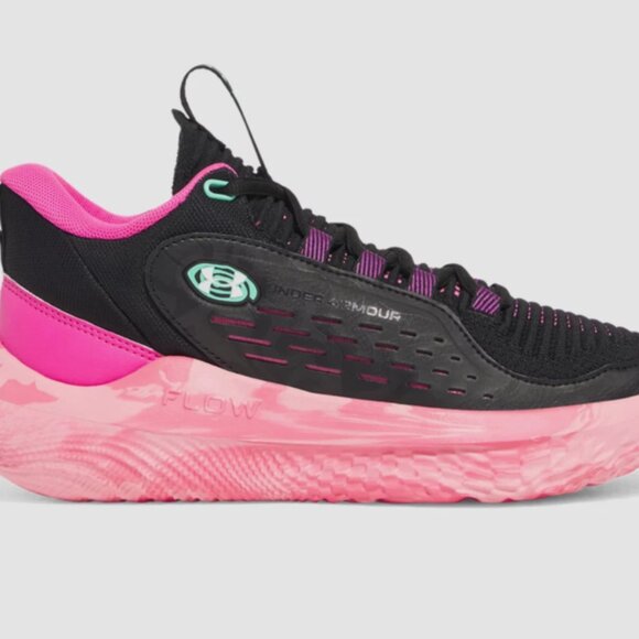 New! Size: 7 Women | Under Armour Flow Breakthru 5 | Black Andromeda Purple - Picture 15 of 16